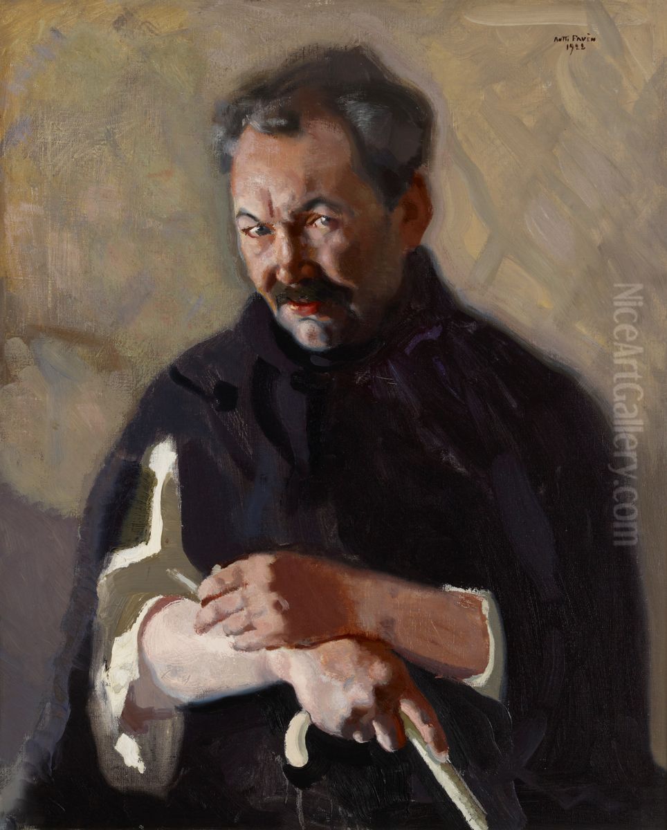 Portrait of Eino Leino Oil Painting by Antti Faven
