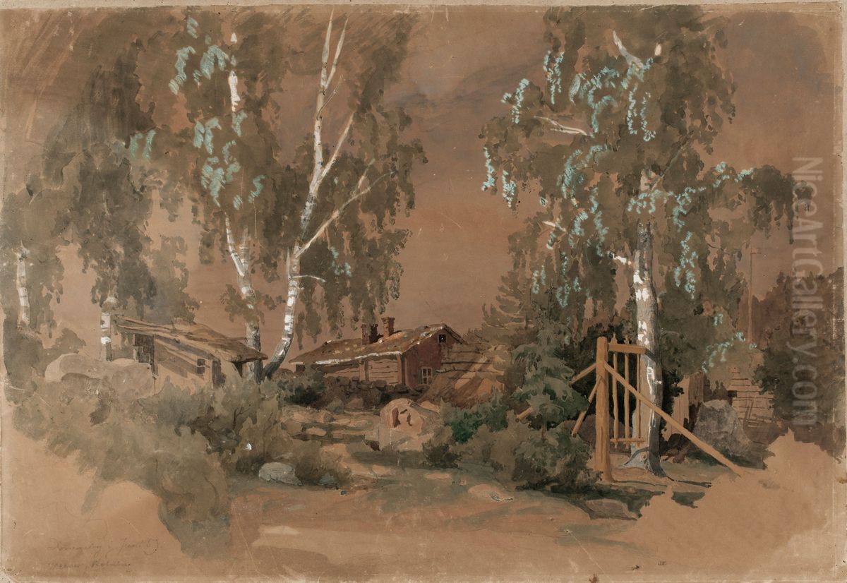 Tuomarinkyla Oil Painting by Werner Holmberg