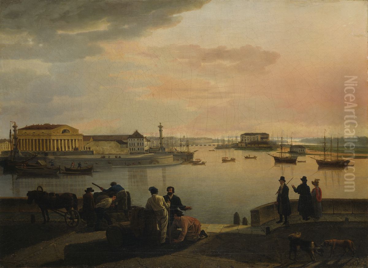 A View from St. Petersburg Oil Painting by Sylvester Shchedrin