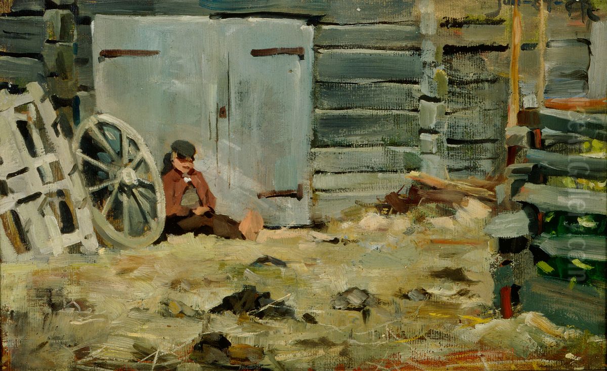 I Solgasset Oil Painting by Akseli Valdemar Gallen-Kallela