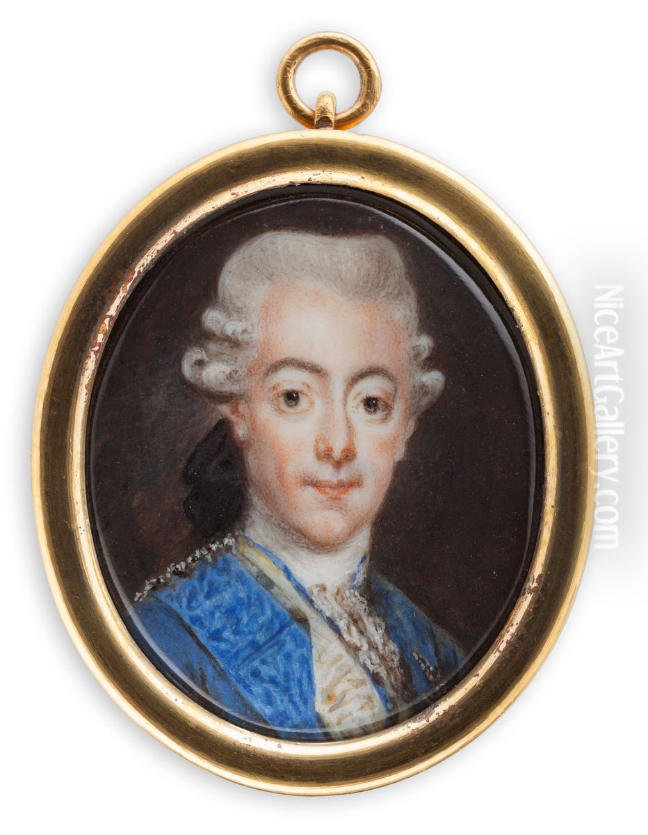 King Gustaf III Oil Painting by Peter Adolf Hall