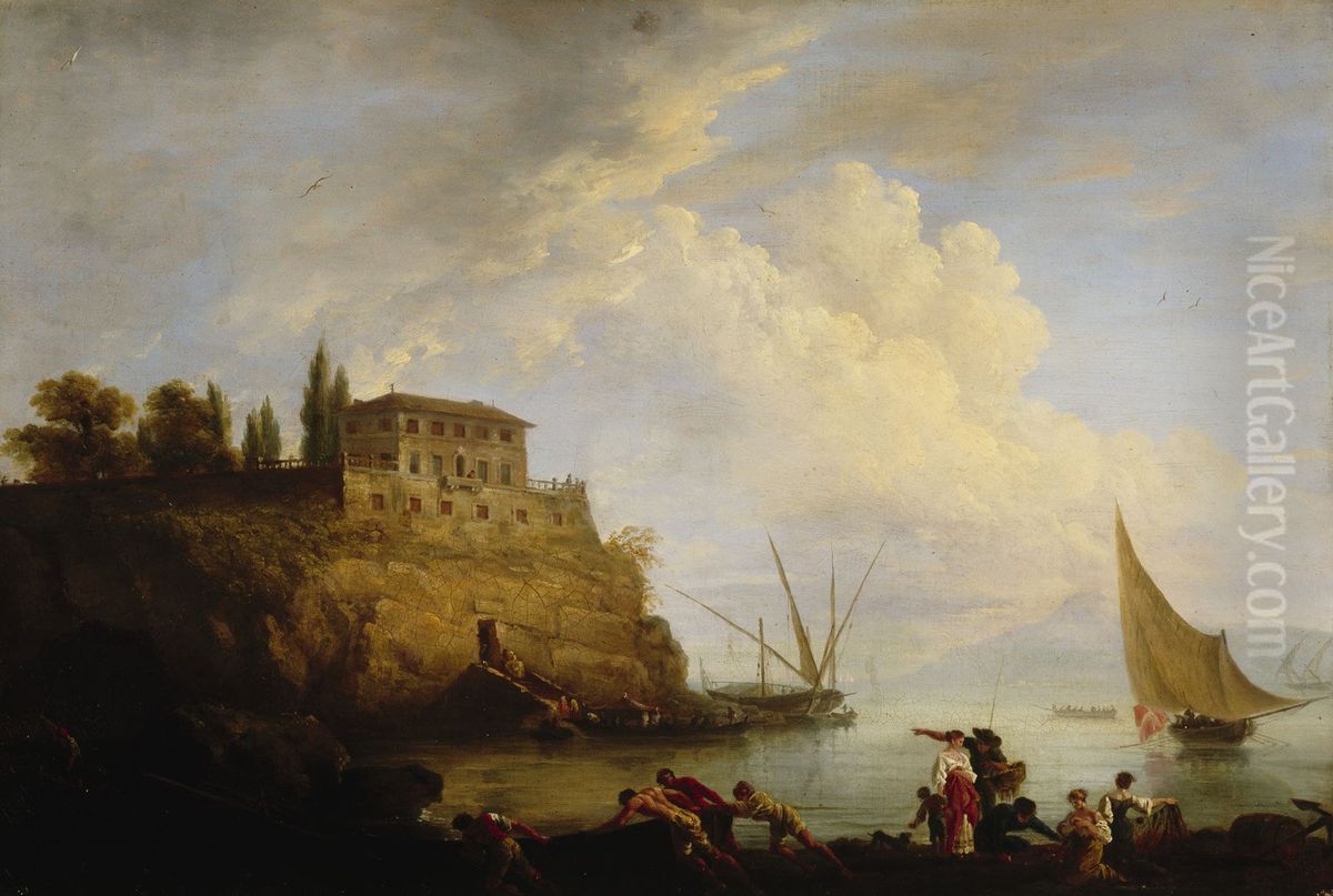 Satama Etela-Ranskassa Oil Painting by Joseph Vernet