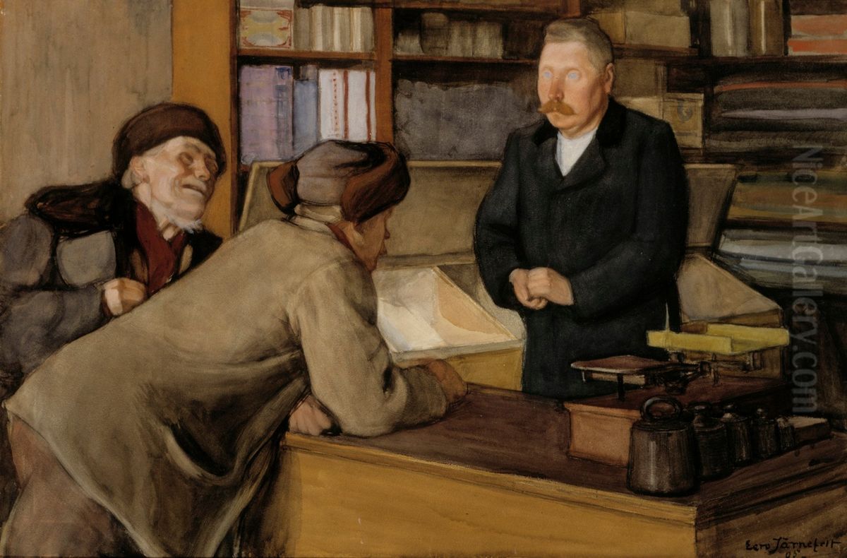 Lanthandel Oil Painting by Eero Jarnefelt