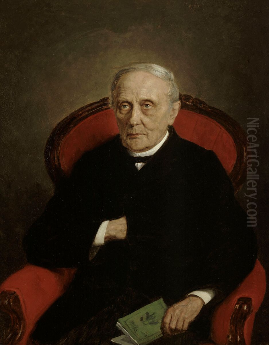 Portrait of Nils Henrik Pinello Oil Painting by Fredrik Ahlstedt