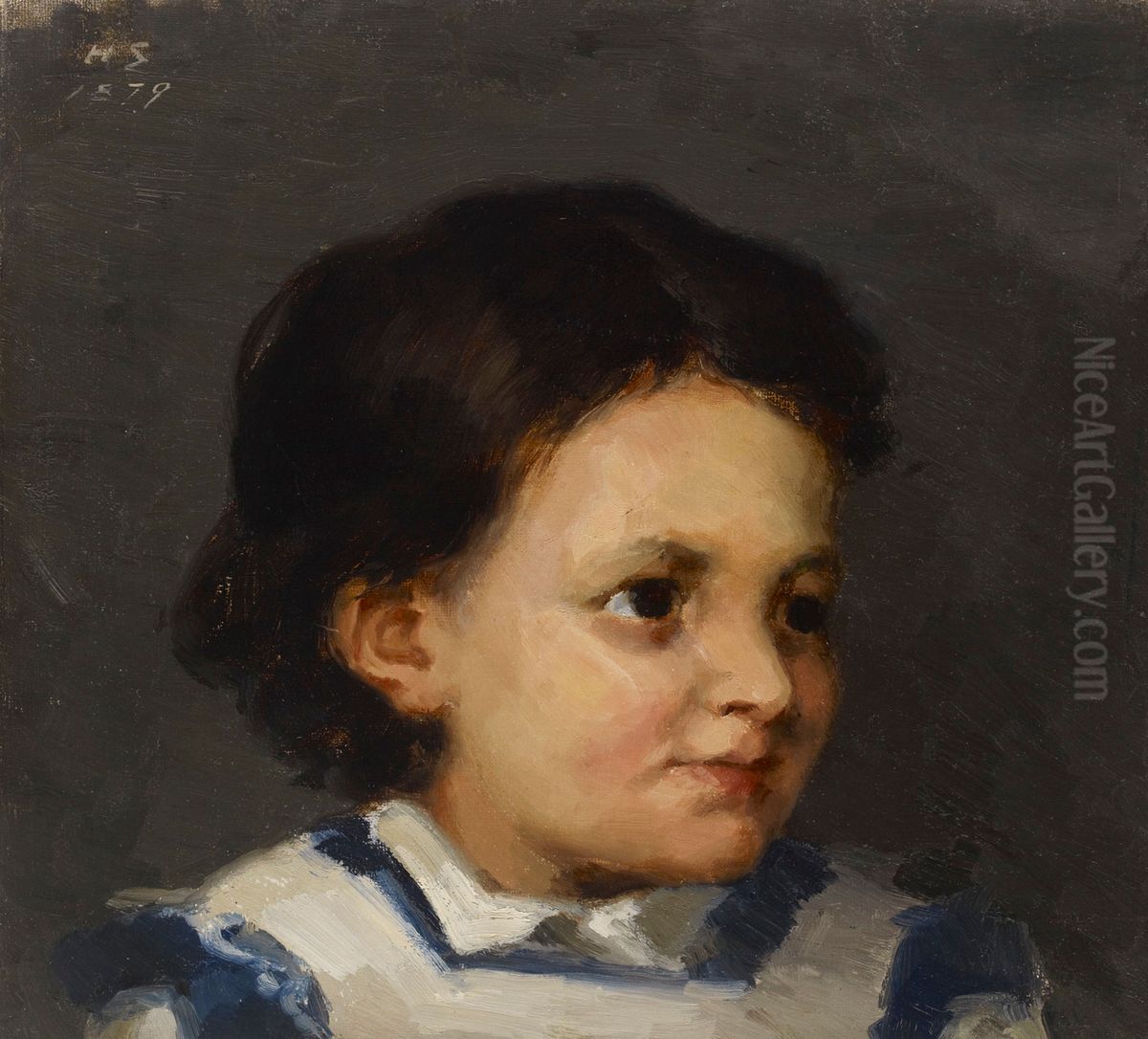 Little Liisa Oil Painting by Helene Schjerfbeck