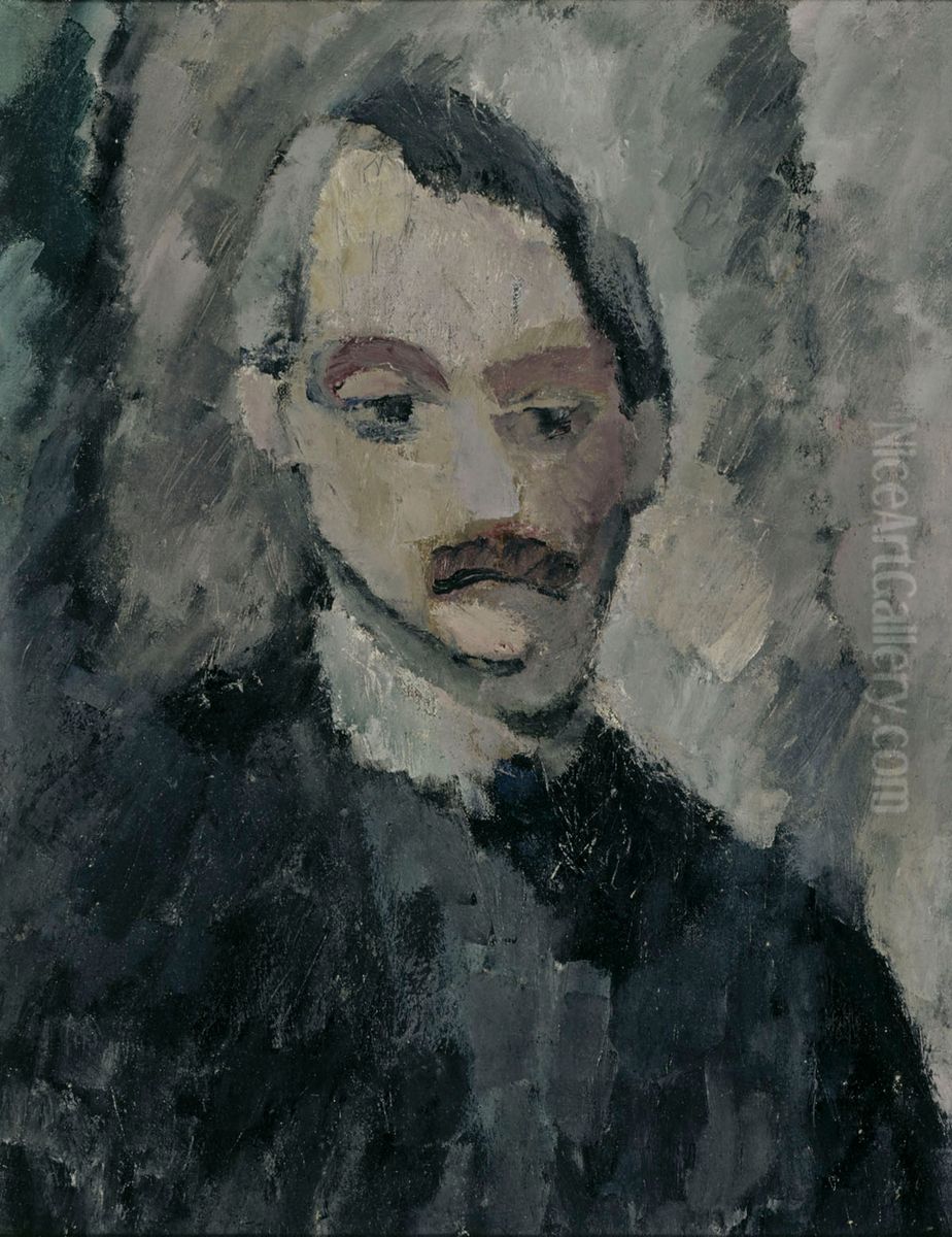 The Sculptor  Nils E. Santesson Oil Painting by Valle Rosenberg