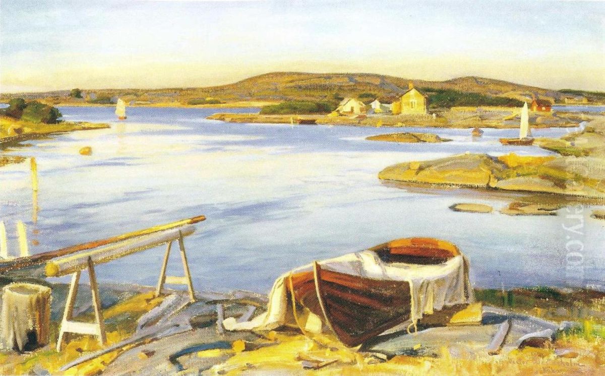 Rantamaisema Oil Painting by Victor Westerholm