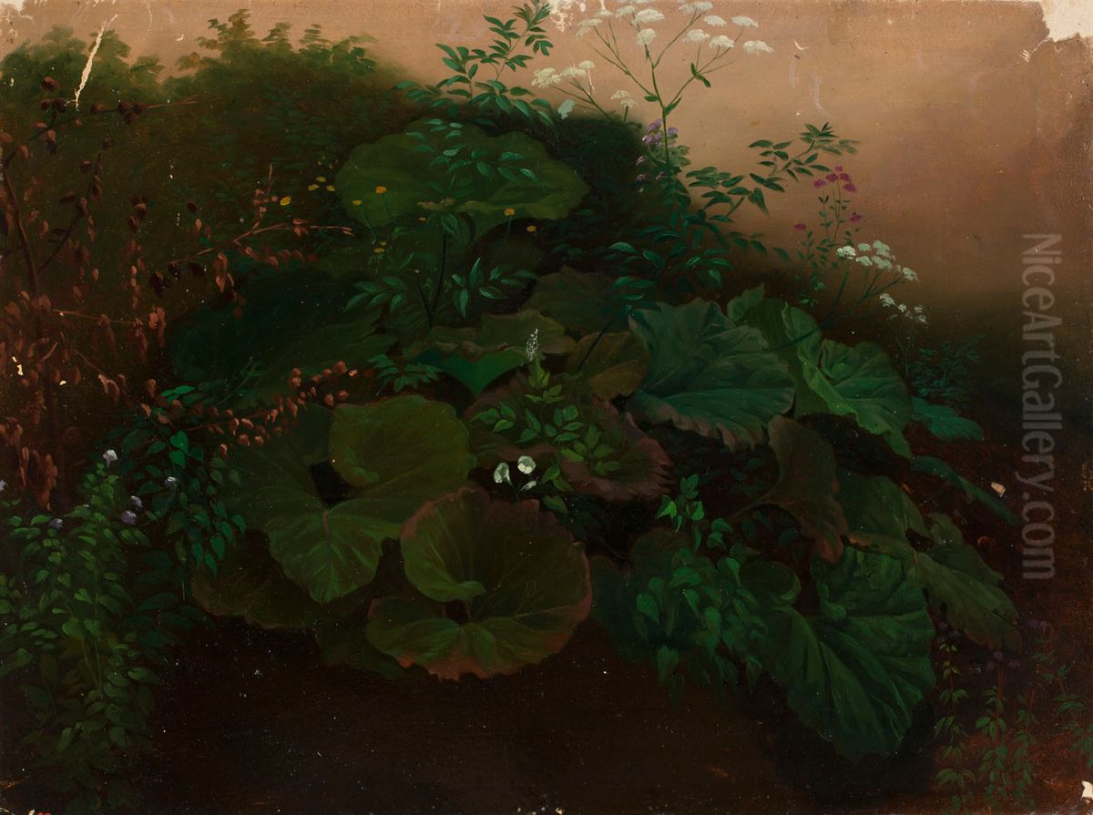 Kasveja, harjoitelma Oil Painting by Nils Blommer