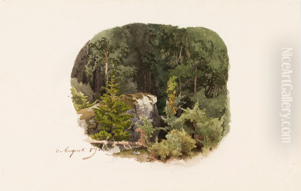 Metsansisusta Oil Painting by Werner Holmberg