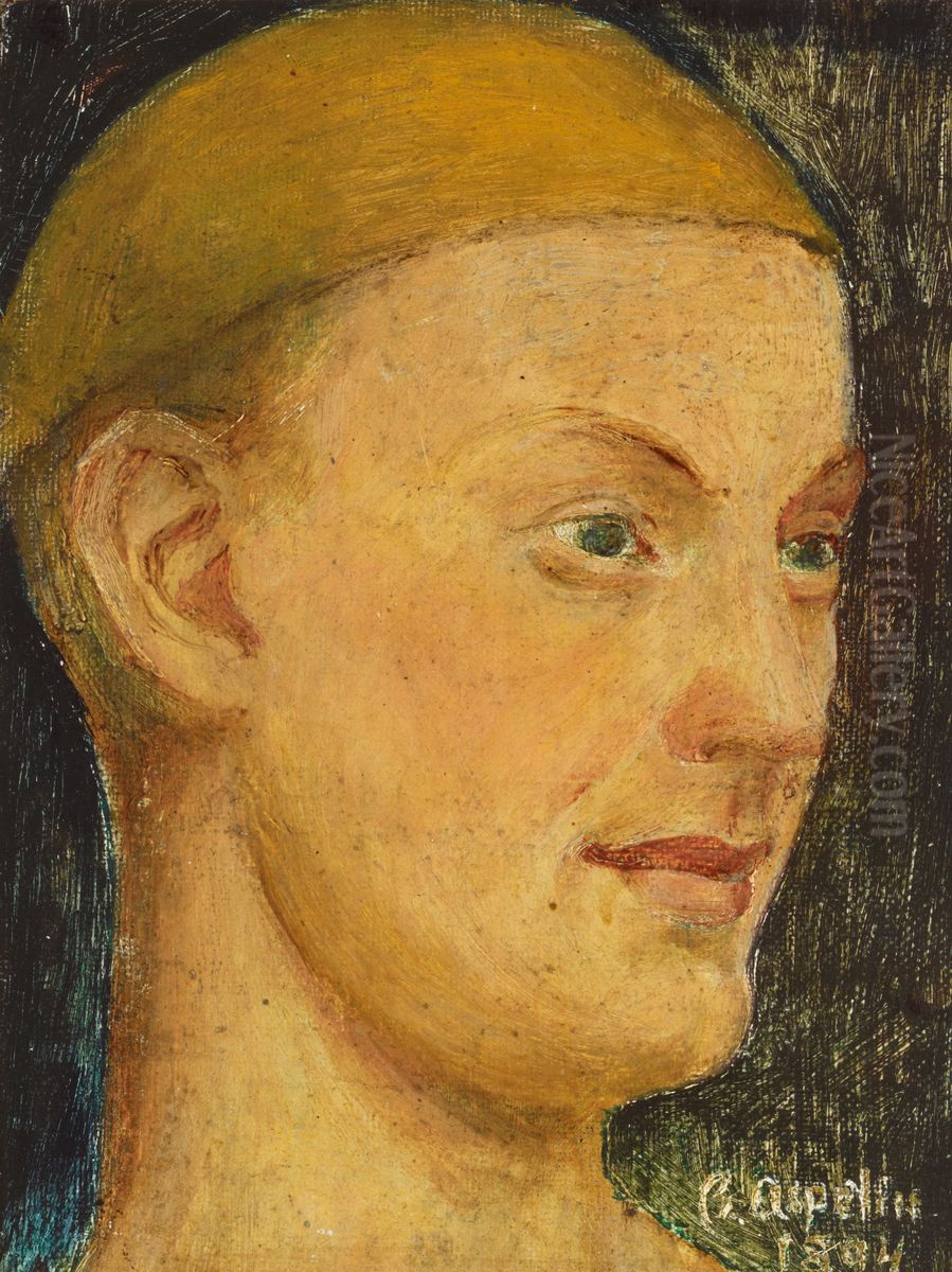 Self-Portrait Oil Painting by Bruno Aspelin