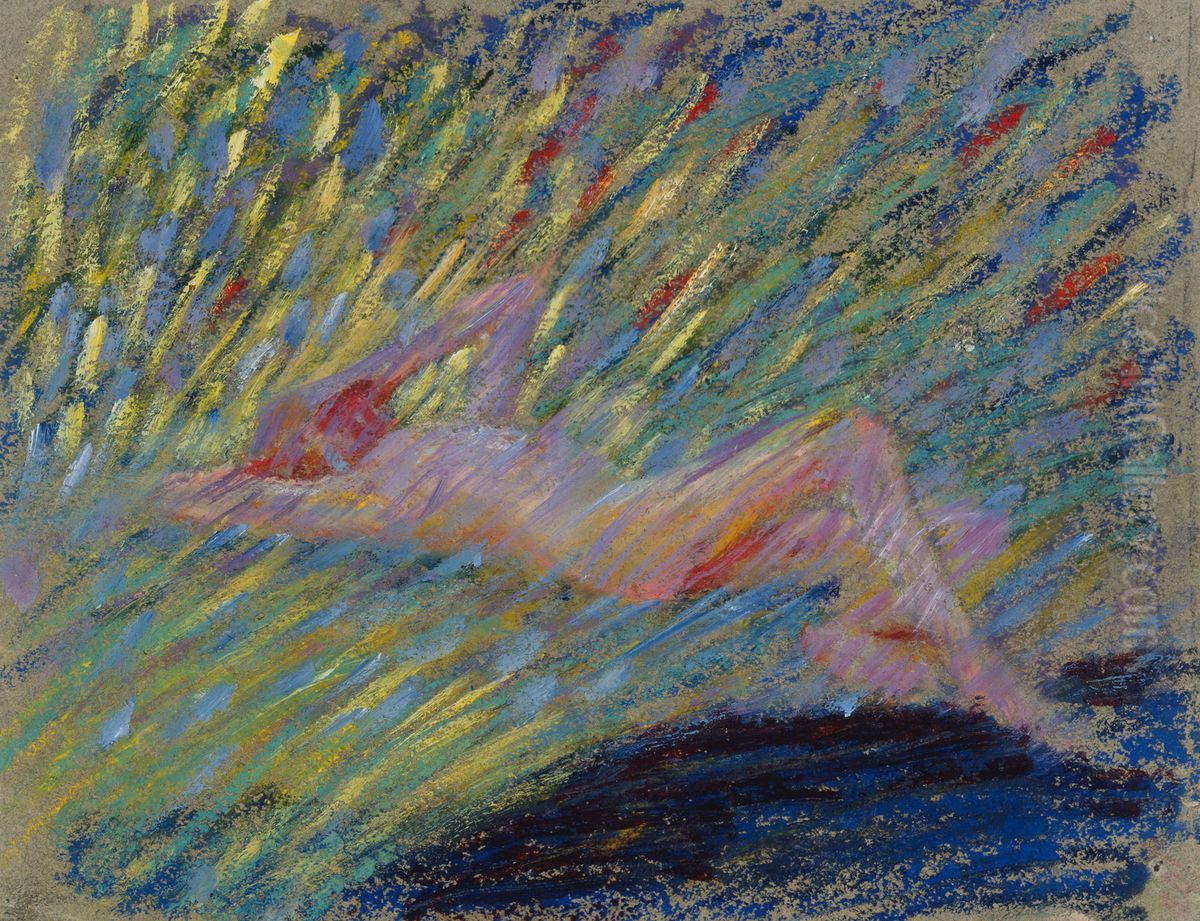 Alaston makaava naismalli Oil Painting by Maria Wiik