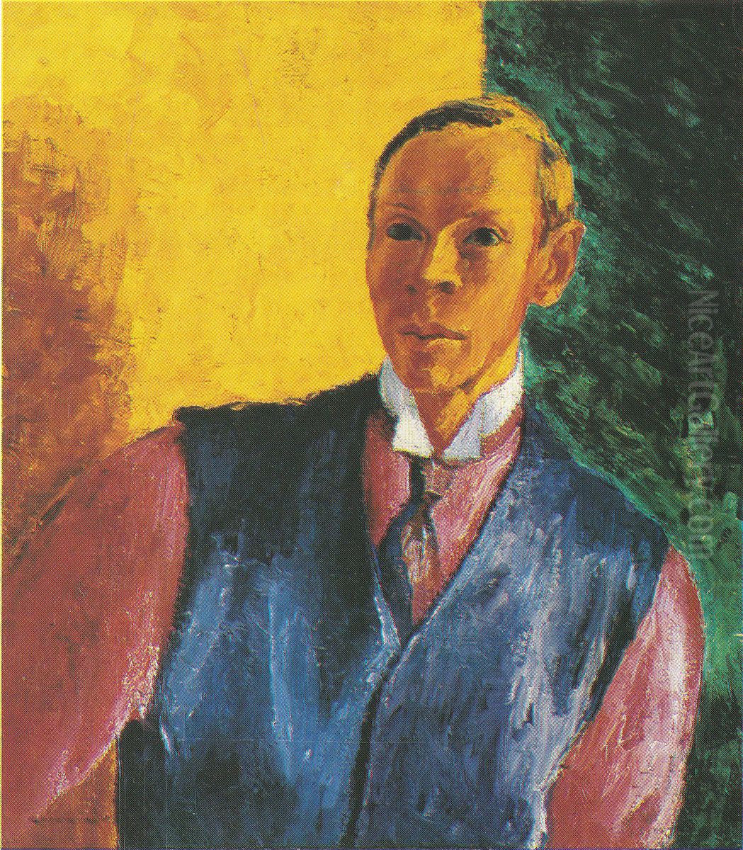 Self-Portrait Oil Painting by William Lonnberg