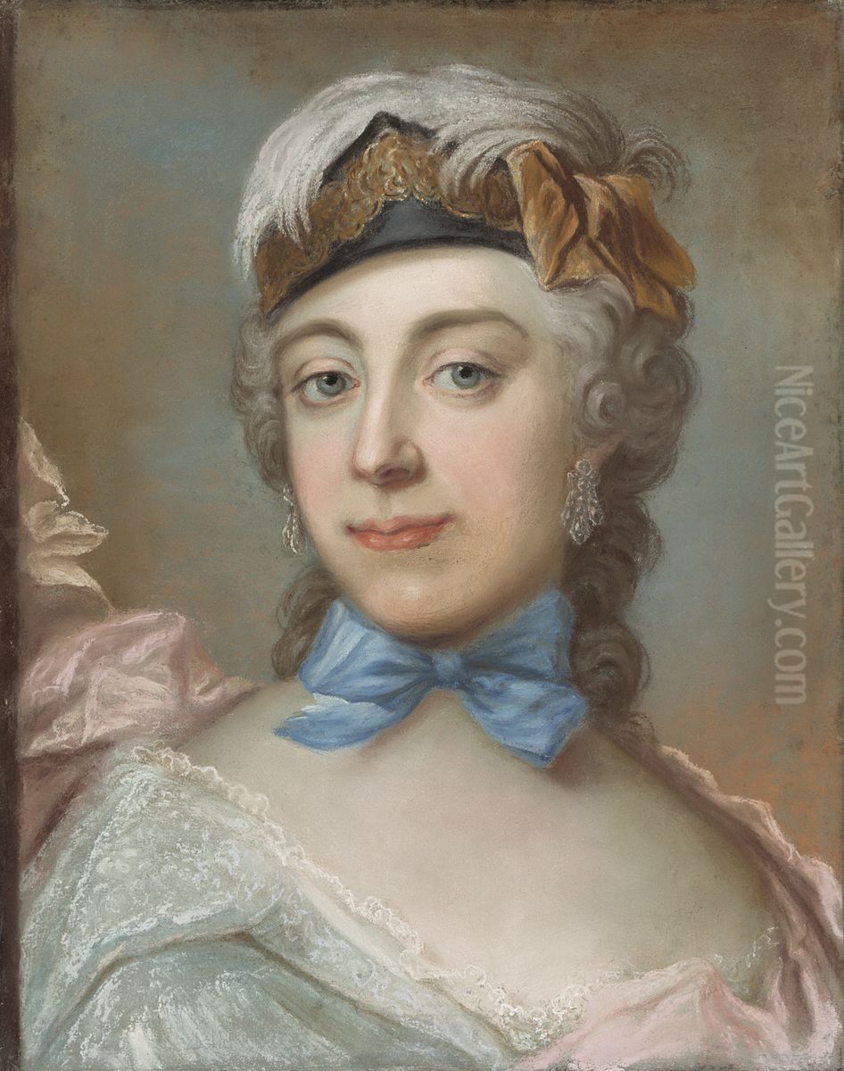 Grevinnan Ulrika Charlotta Sprengtporten Oil Painting by Gustaf Lundberg