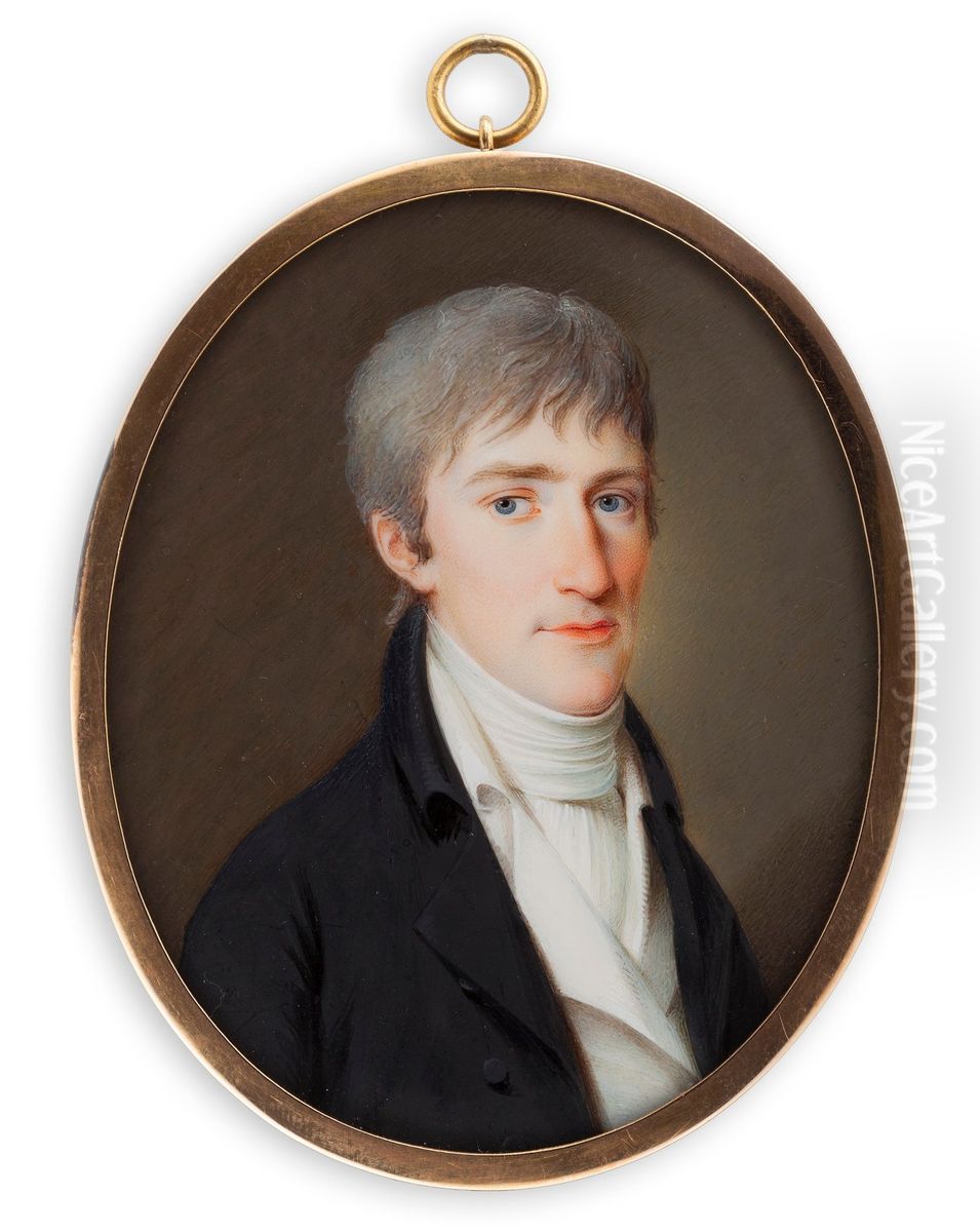 Portrait of a Man Oil Painting by Jacob Axel Gillberg