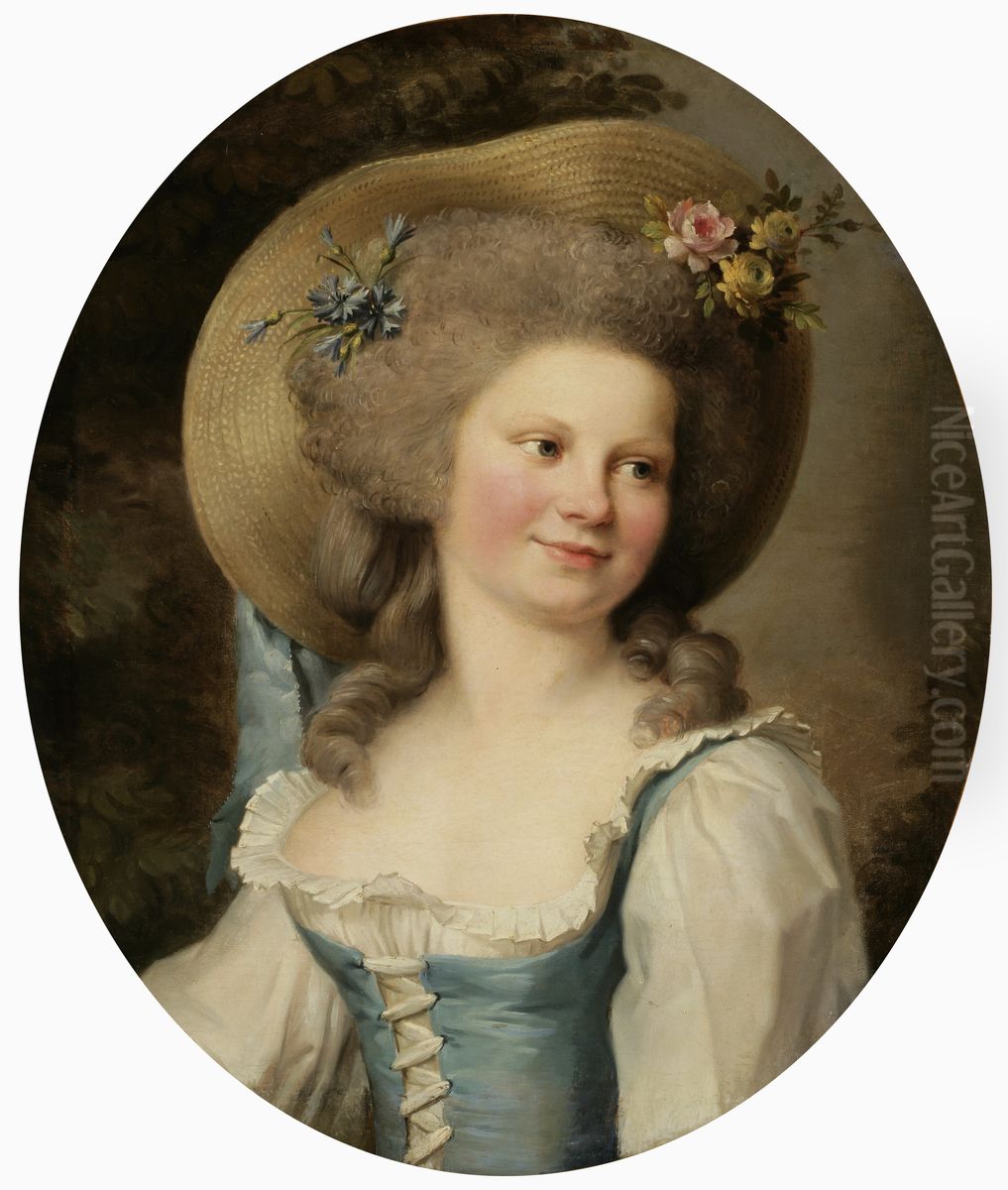 Mme Dugazon i rollen av Babet Oil Painting by Adelaide Labille-Guiard