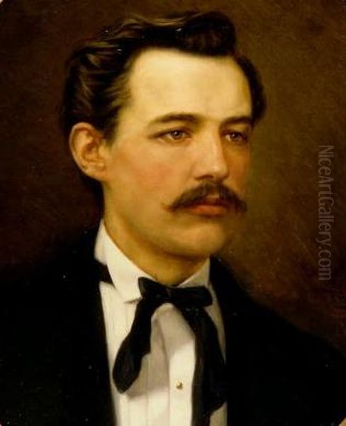 Portratt av Karl Emanuel Jansson Oil Painting by Fredrik Ahlstedt