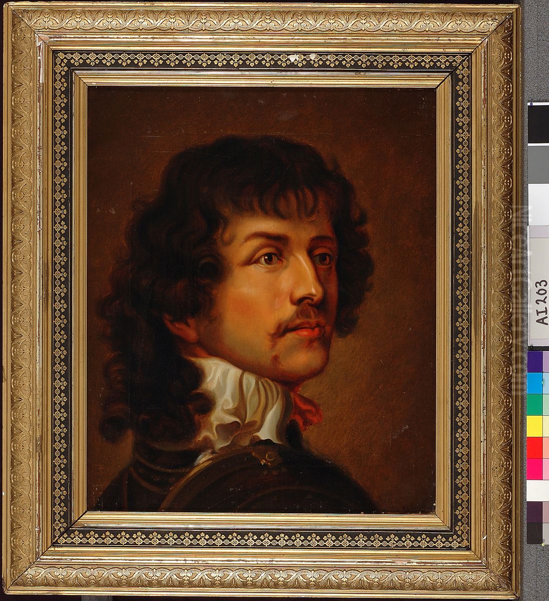 Miehen rintakuva, kopio van Dyckin mukaan? Oil Painting by Karl Jansson