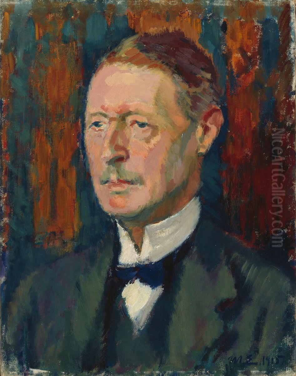 Portrait of A. W. Finch Oil Painting by Magnus Enckell