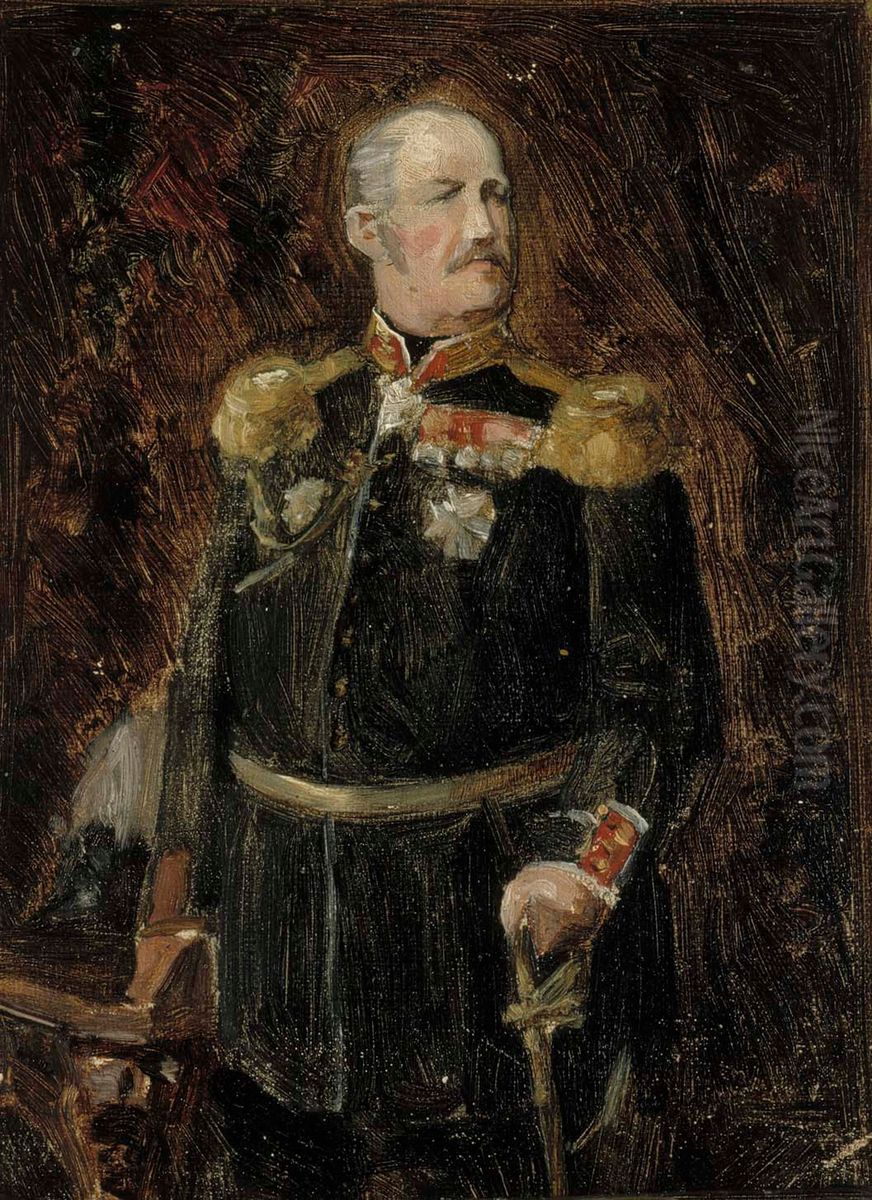 Portratt av Generaladjutanten, greve Adolf Aminoff Oil Painting by Albert Edelfelt