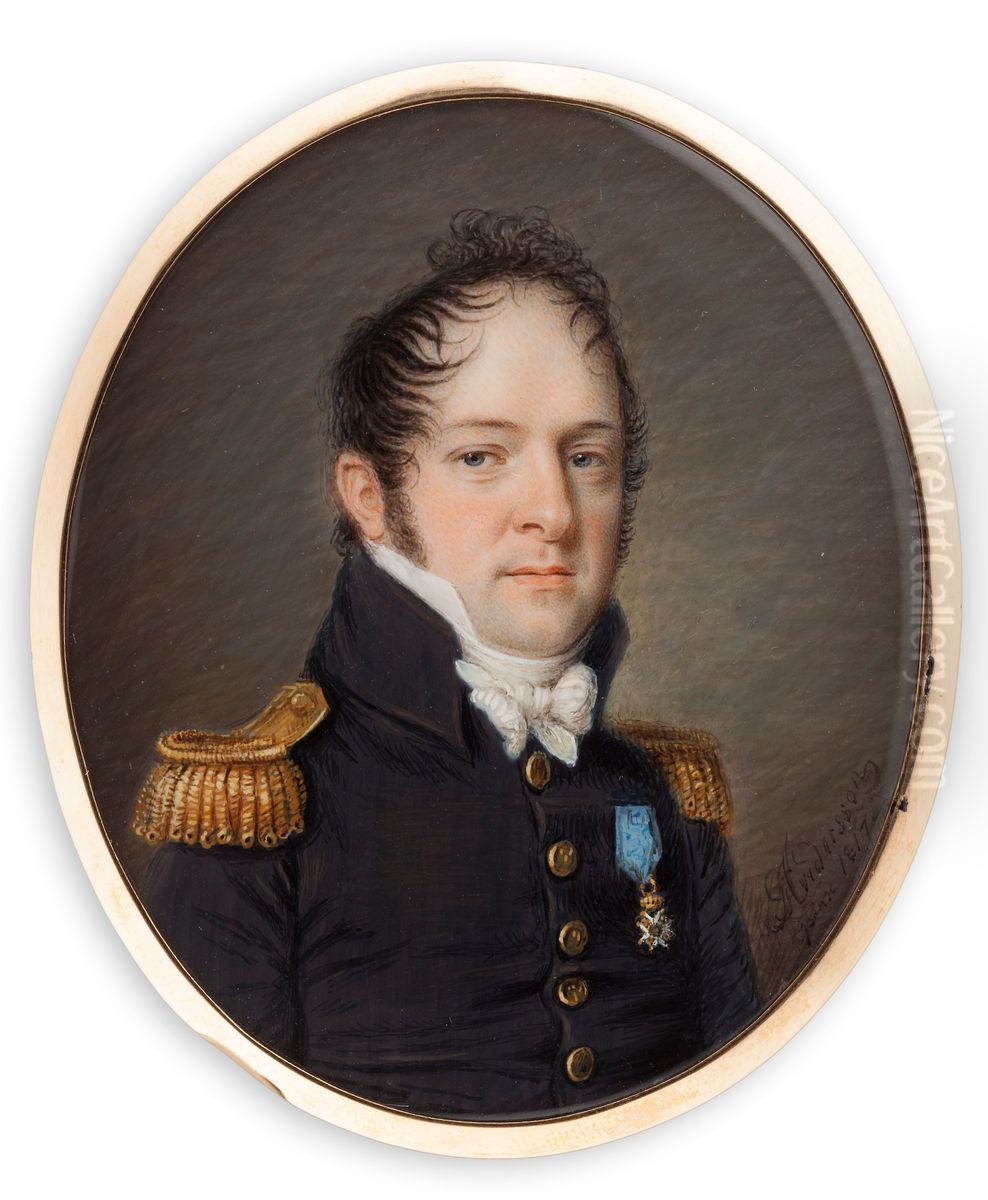 Kanslianeuvos Goran Zakarias af Segerstrom Oil Painting by Anders Gustaf Andersson