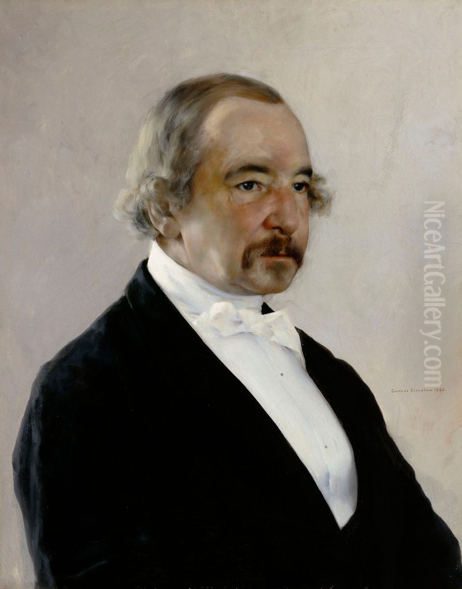 Portrait of Zacharias Topelius Oil Painting by Gunnar Berndtson