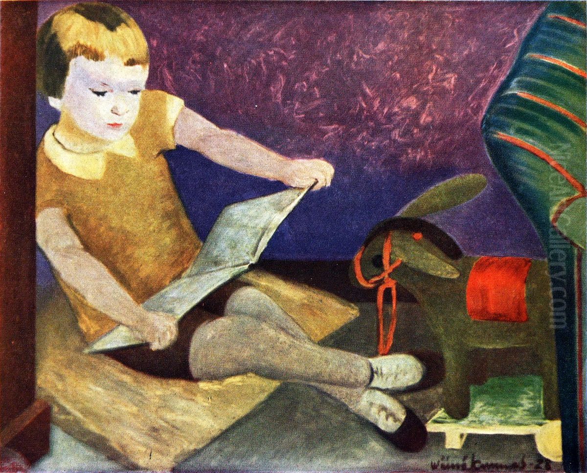 Kirsin satunurkka Oil Painting by Vaino Kunnas