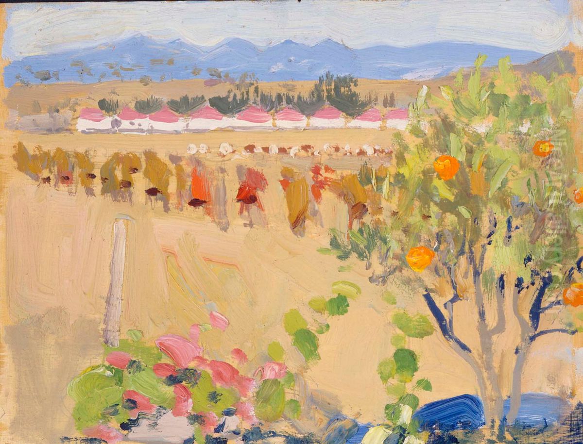 Outside of Nairobi Oil Painting by Akseli Valdemar Gallen-Kallela