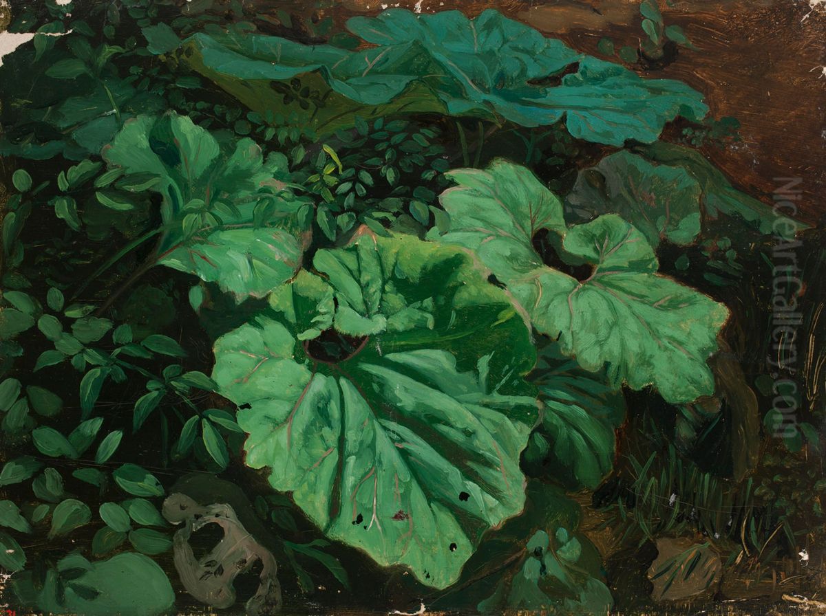 Lehtia, harjoitelma Oil Painting by Nils Blommer