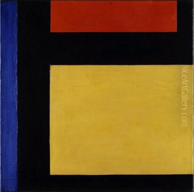 Contra-compositie X Oil Painting by Theo van Doesburg
