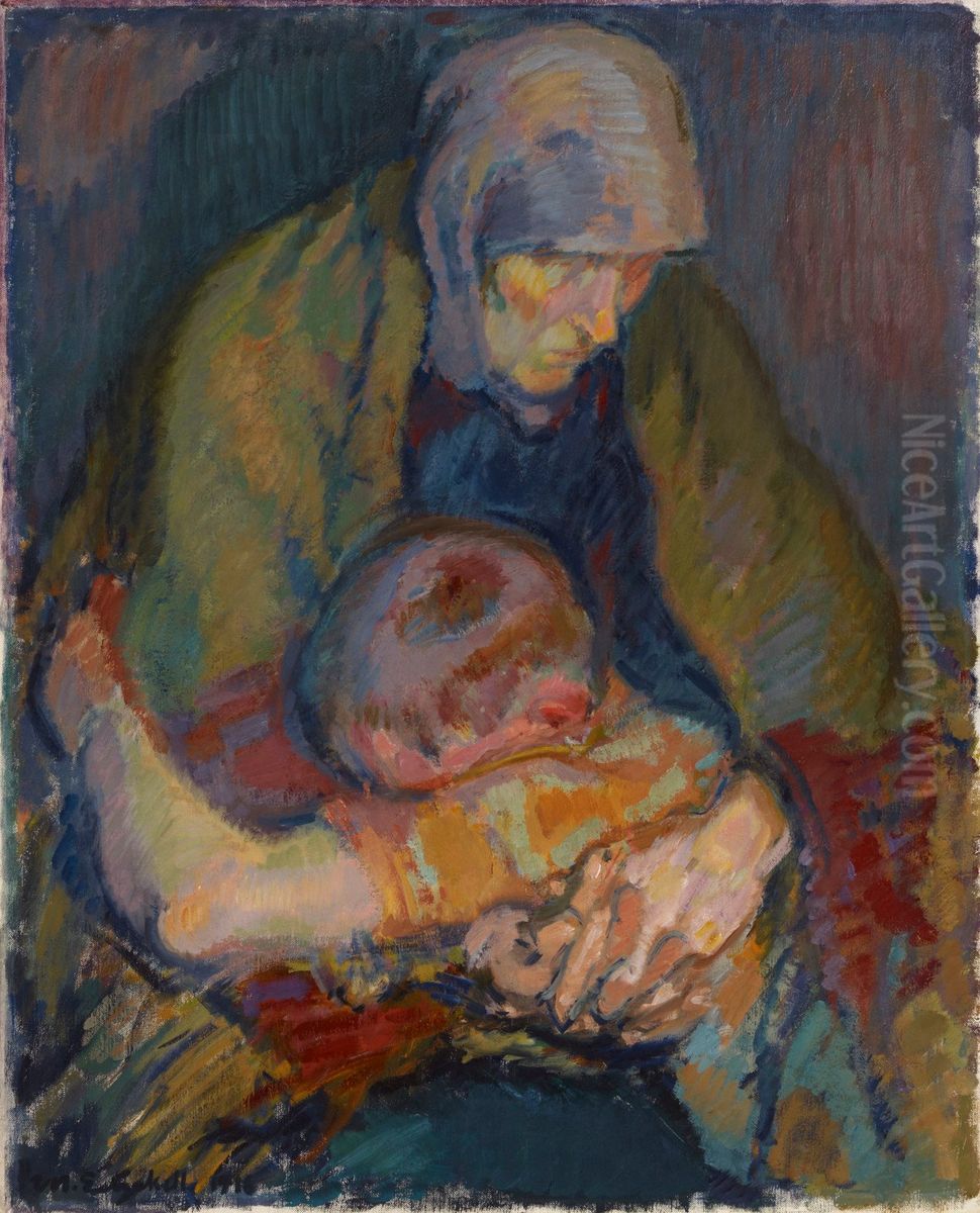 Pieta Oil Painting by Magnus Enckell