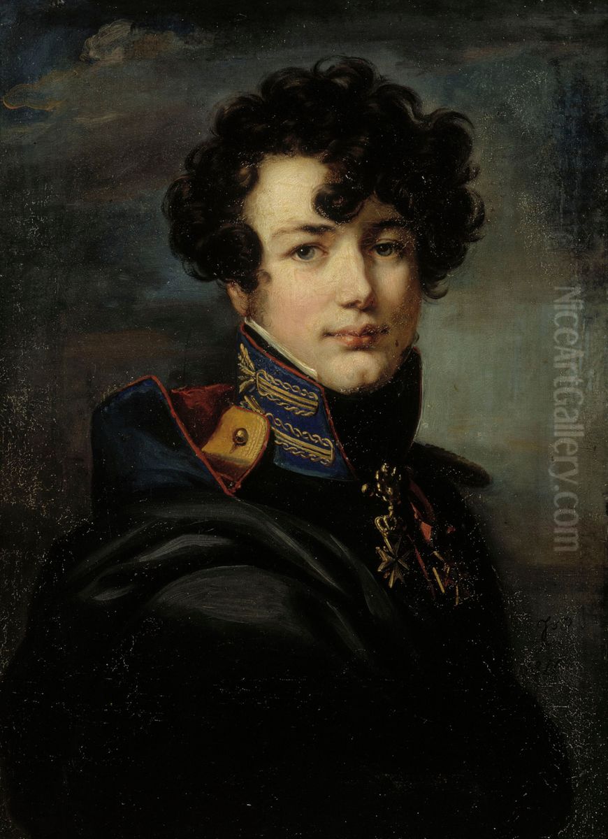 Prince Vasili Vasiljevits Dolgoruki Oil Painting by Carl Christian Vogel von Vogelstein