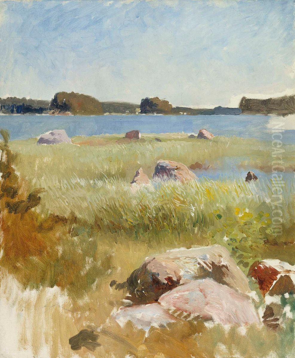 Saaristomaisema ; keskenerainen Oil Painting by Albert Edelfelt