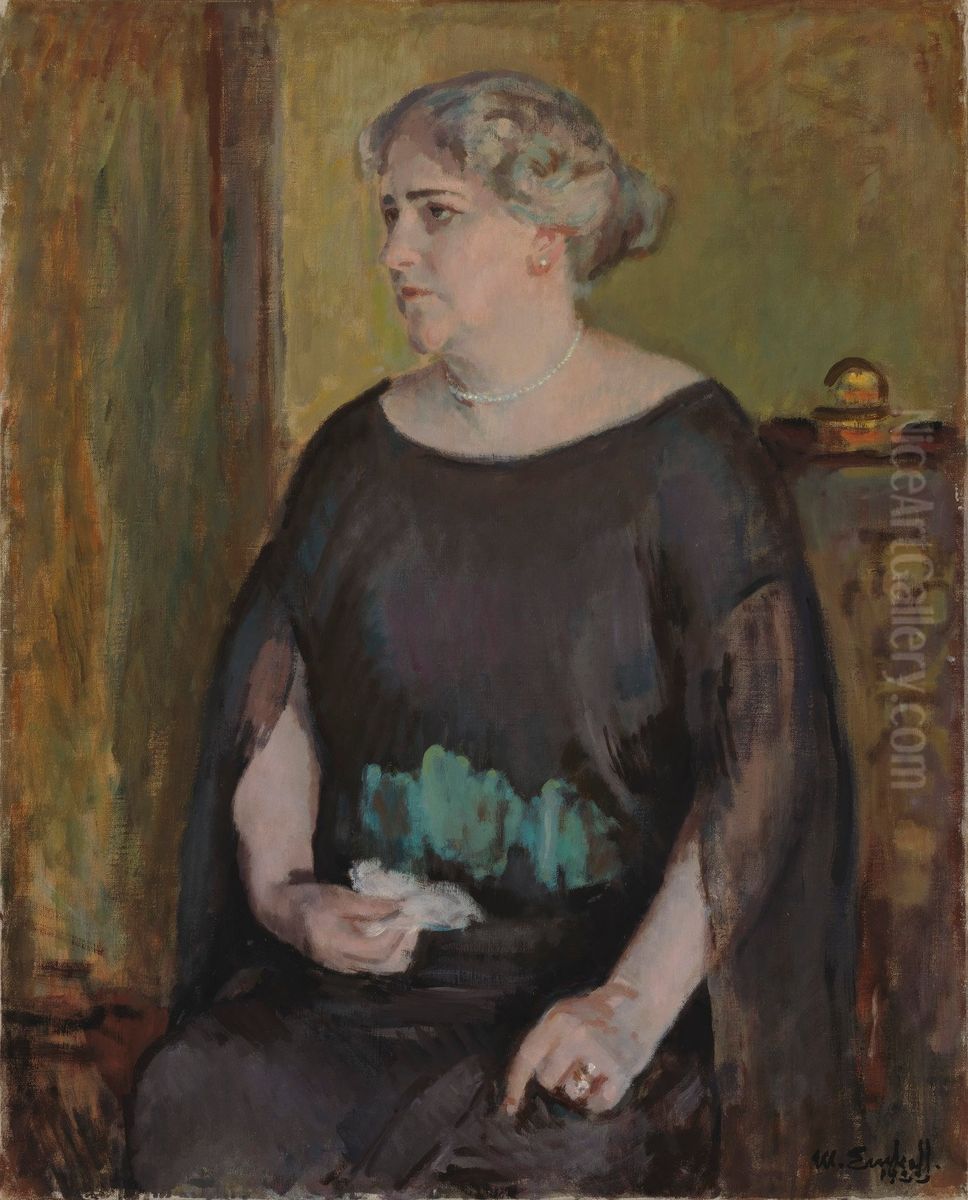 Portrait of Mrs. Lydia Keirkner Oil Painting by Magnus Enckell