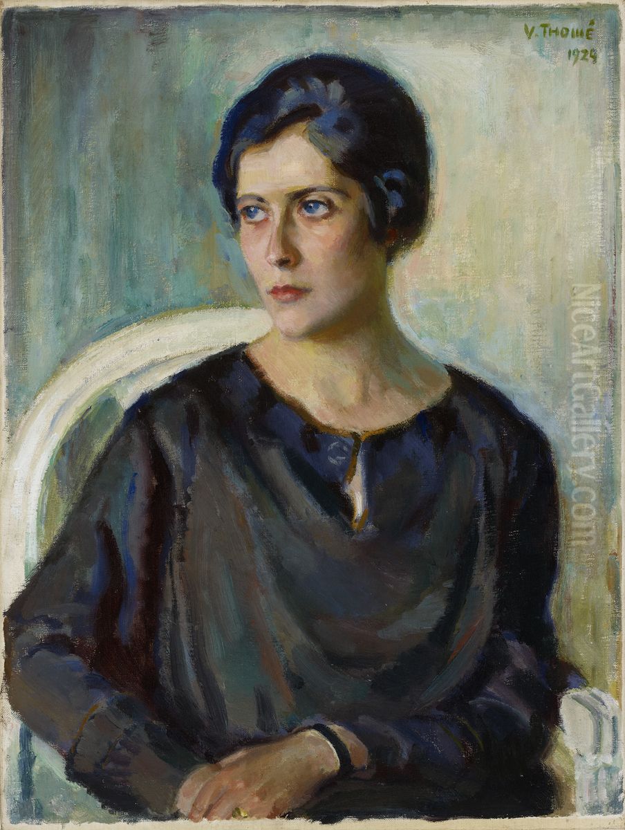 Portrait of Mrs. Senta Sloor Oil Painting by Verner Thome