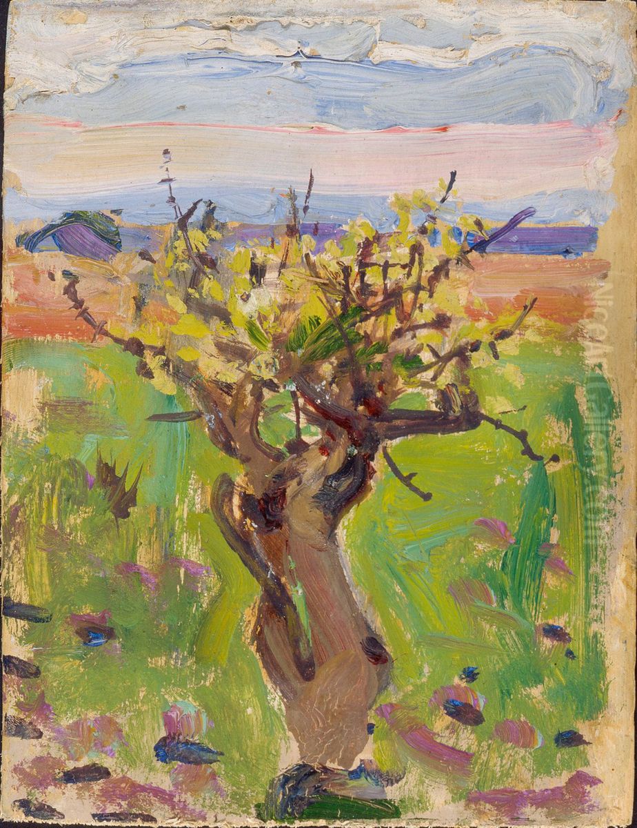 Dvargbuske Oil Painting by Akseli Valdemar Gallen-Kallela