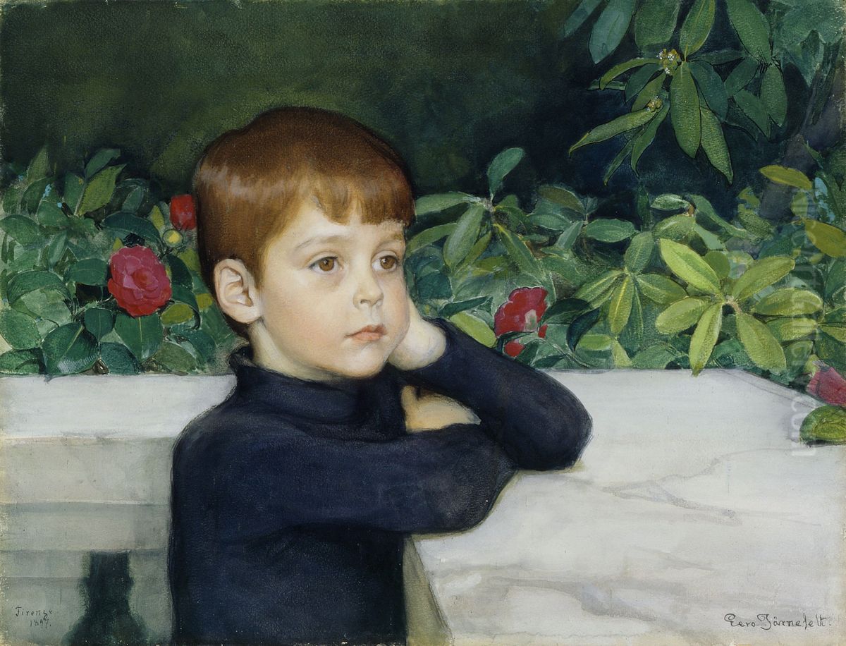 Portrait of the Artist's Son Oil Painting by Eero Jarnefelt