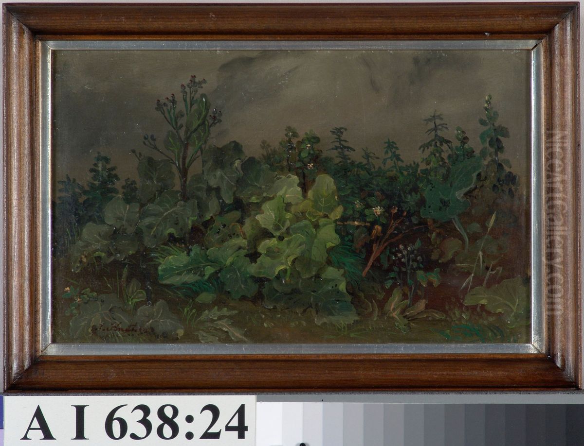 Leafs and Flowers Oil Painting by Johan Knutson