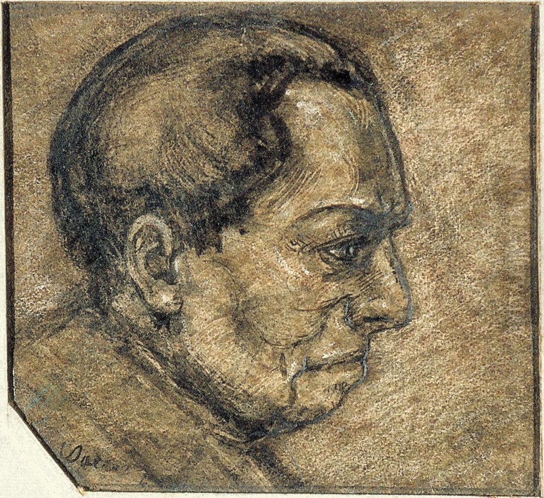 Portrait of a Man in Profile Oil Painting by Theo van Doesburg