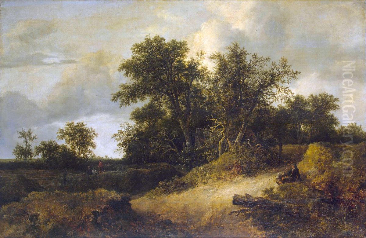 Landscape with a House in the Grove Oil Painting by Jacob Van Ruisdael