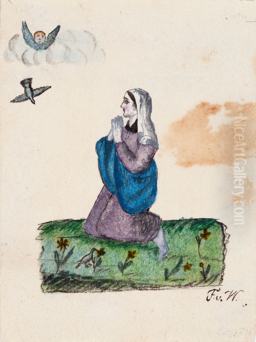 Marian ilmestys Oil Painting by Ferdinand von Wright