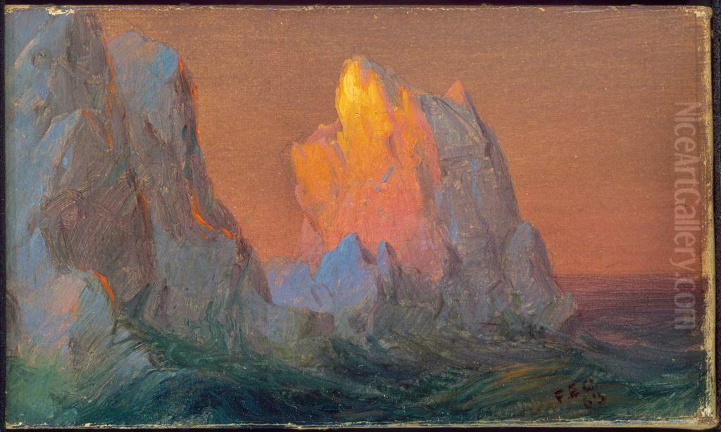 Icebergs Oil Painting by Frederic Edwin Church