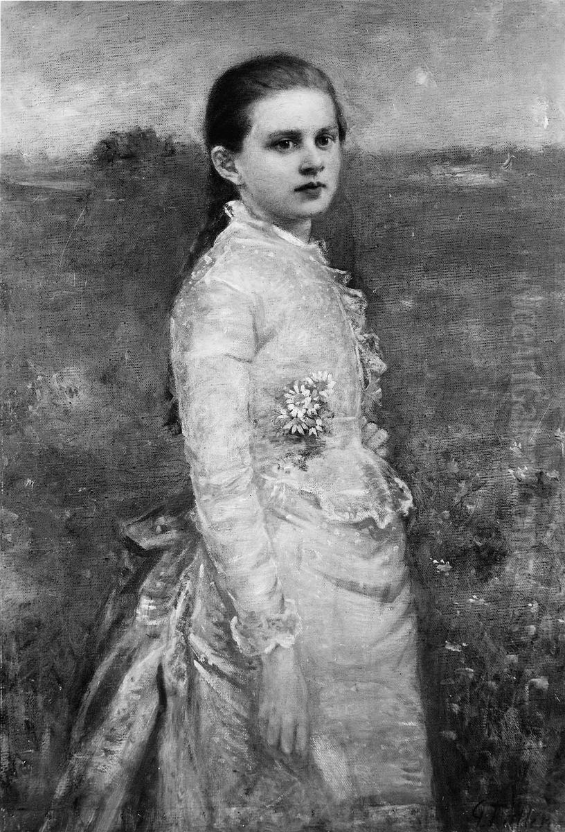 Ethel Reynolds Clarke Oil Painting by George Fuller