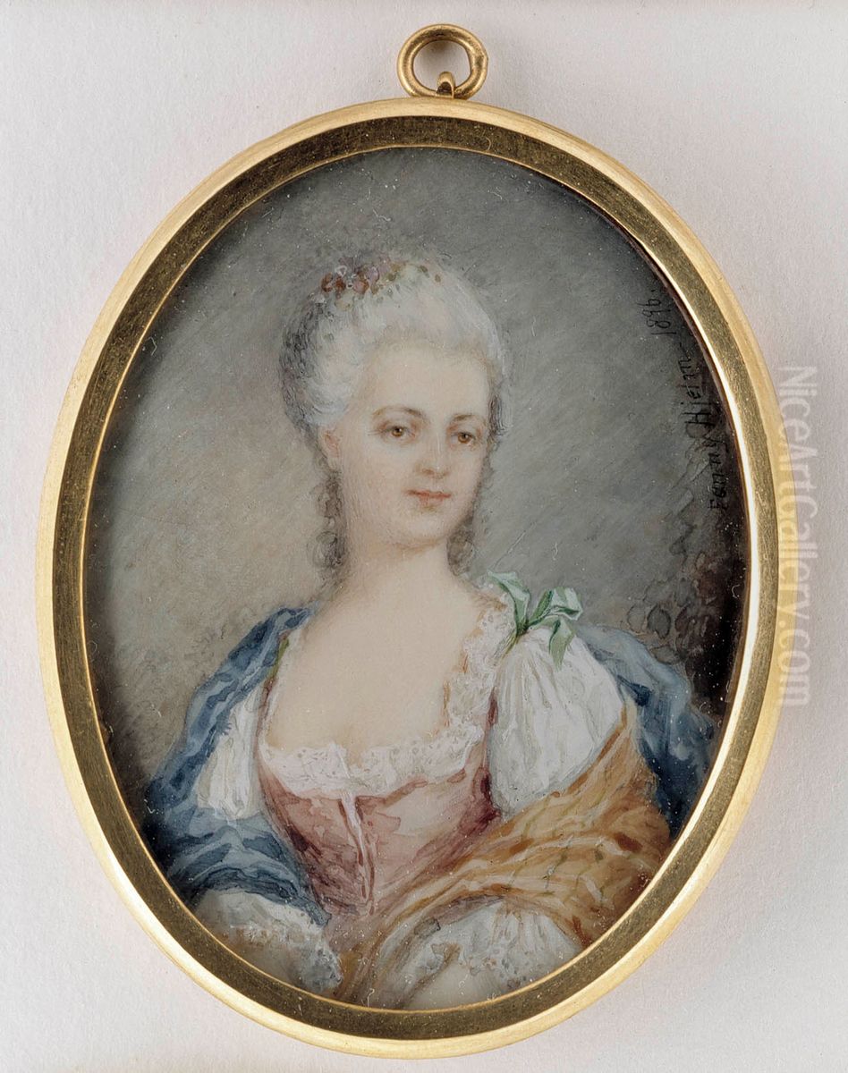 Portrait of a young lady Oil Painting by Fanny Hjelm