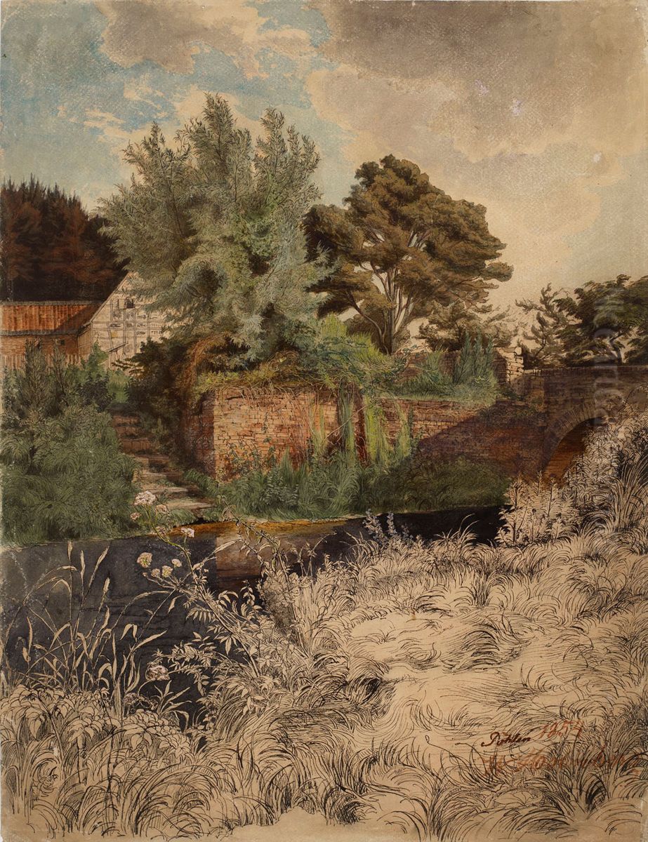 Kivisilta Pohlenissa Oil Painting by Werner Holmberg