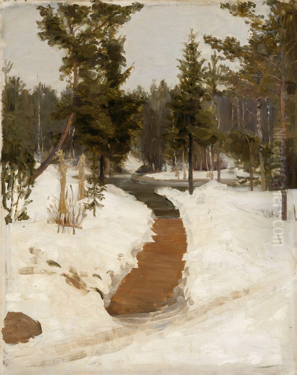 Vinterlandskap Oil Painting by Repin Iliya