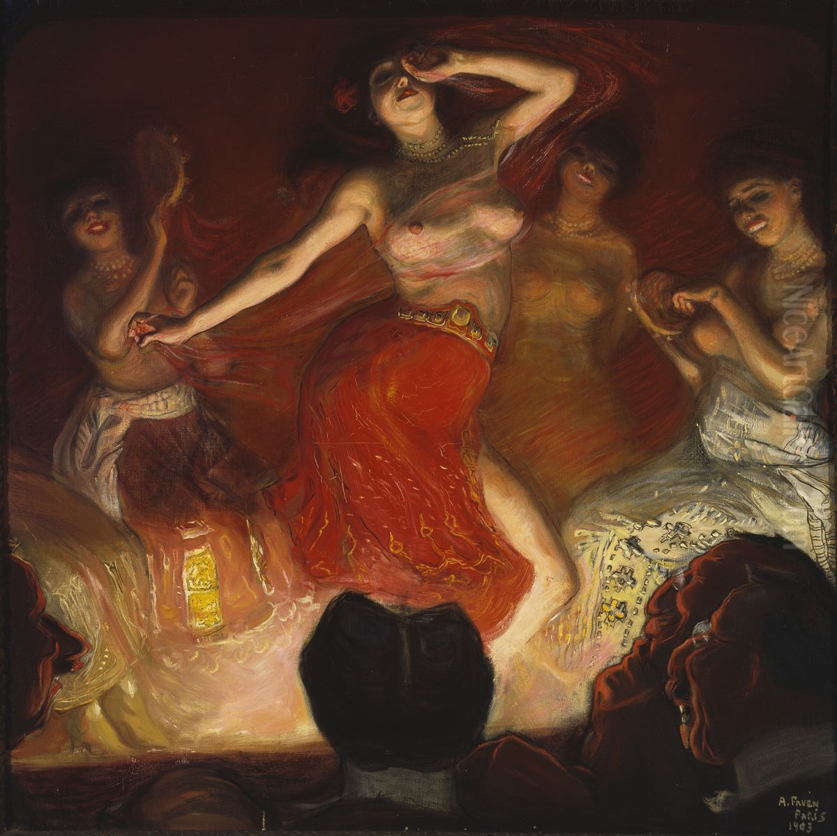 Vatsatanssijatar Oil Painting by Antti Faven