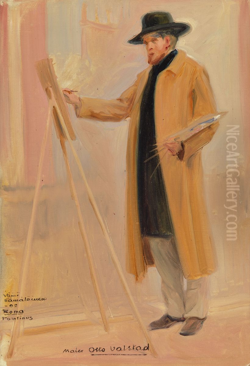 Portrait of the Painter Otto Valstad Oil Painting by Vaino Hamalainen