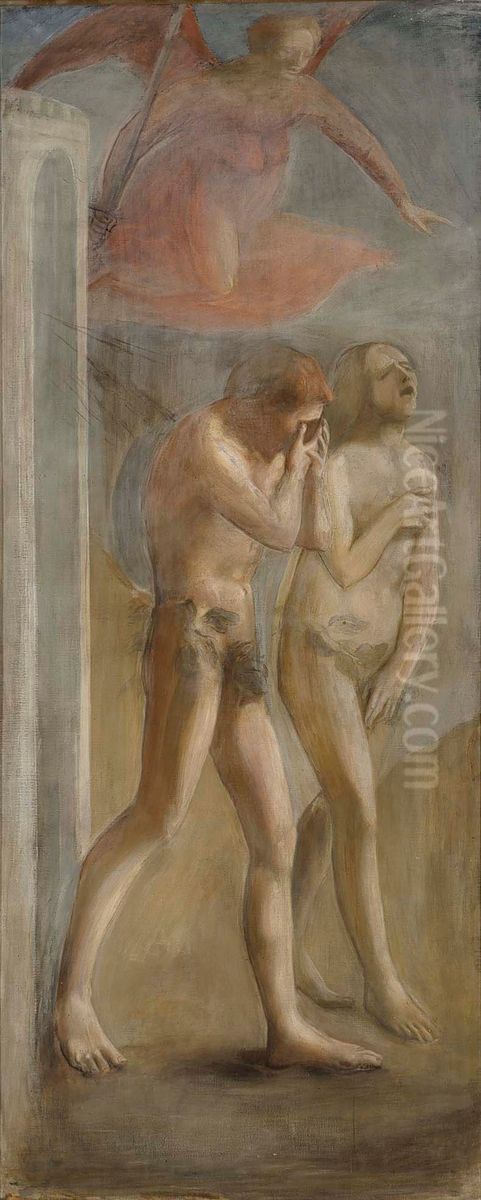 Expulsion of Adam and Eve, after Masaccio Oil Painting by Magnus Enckell