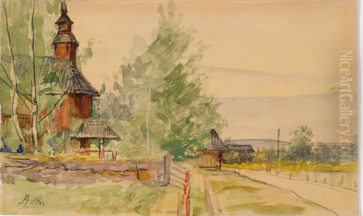 Landscape Oil Painting by Amelie Lundahl