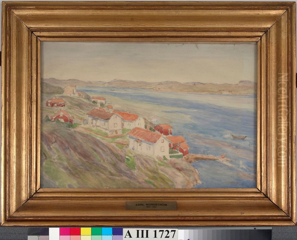Kyrkesund, Landscape from Sweden's West Coast Oil Painting by Karl Nordstrom
